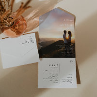 Modern Minimalist Photo All In One Invitation