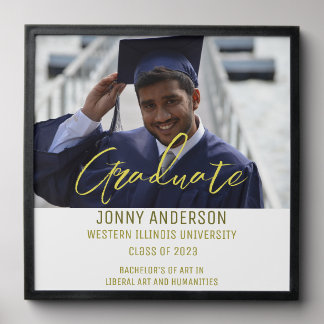 Modern Minimalist Photo and Script Peel And Stick Photo Tile