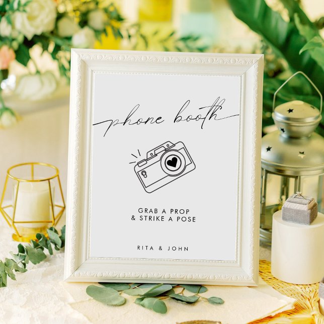 Modern Minimalist Photo Booth Wedding Sign (Creator Uploaded)