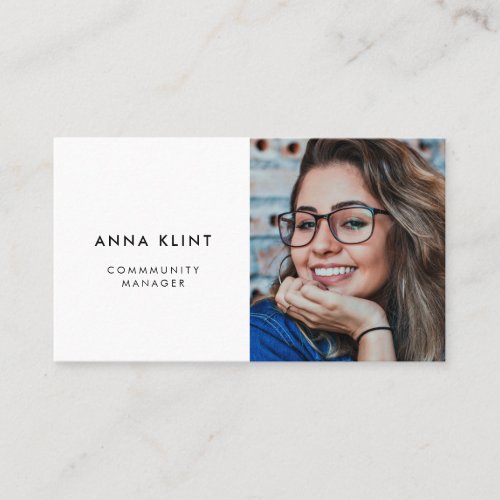 Modern minimalist photo business card