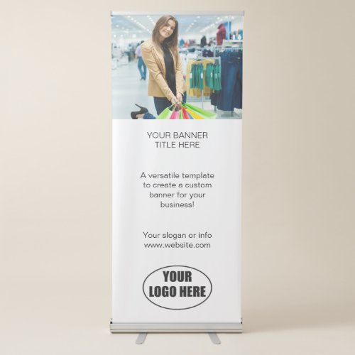 Modern Minimalist Photo Business Logo Retractable Banner