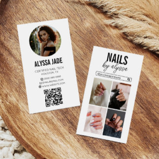 Modern Minimalist Photo Collage Instagram IG Business Card