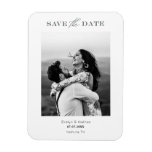 Modern Minimalist Photo Design Save The Date Magnet at Zazzle
