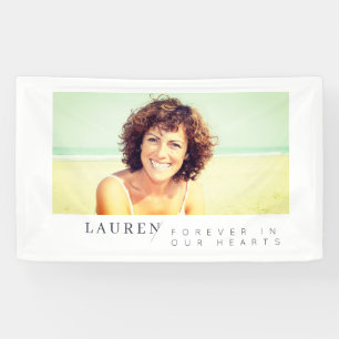 Modern Minimalist Photo Forever In Our Hearts Banner