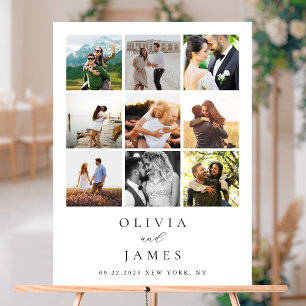 Modern Minimalist Photo Gallery Wedding Acrylic Sign