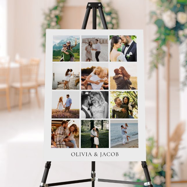 Modern Minimalist Photo Gallery Wedding Foam Board (Creator Uploaded)