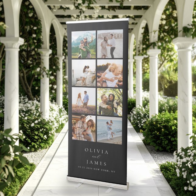 Modern Minimalist Photo Gallery Wedding Retractable Banner (Creator Uploaded)