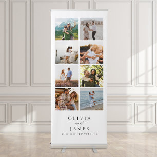 Modern Minimalist Photo Gallery Wedding Retractable Banner