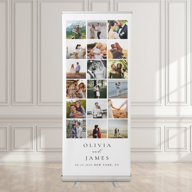 Modern Minimalist Photo Gallery Wedding Retractable Banner (Creator Uploaded)