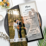 Modern & Minimalist Photo Overlay Wedding Menu<br><div class="desc">Create a Memorable Dining Experience: Modern & Minimalist Photo Overlay Wedding Menus. Elevate your wedding reception with our unique photo overlay wedding menus. These stylish menus feature a personalized photo overlay,  creating a memorable and visually appealing presentation for your guests.</div>