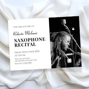 Modern minimalist photo recital Invitation