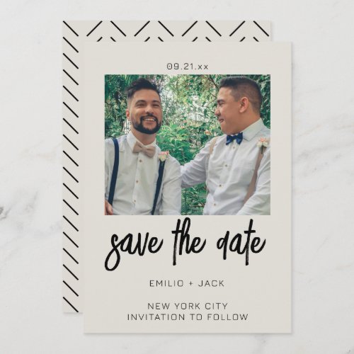 Modern Minimalist Photo Save The Date