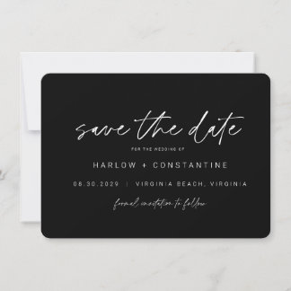 Modern Minimalist Photo Save the Date Invitation