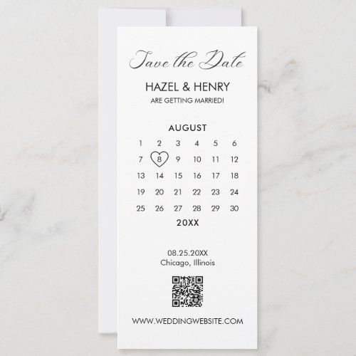 Modern Minimalist Photo Strip  Save The Date