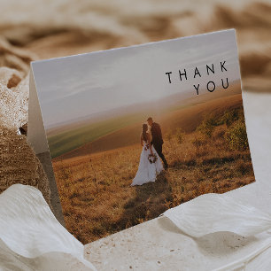 Modern Minimalist Photo Thank You Card