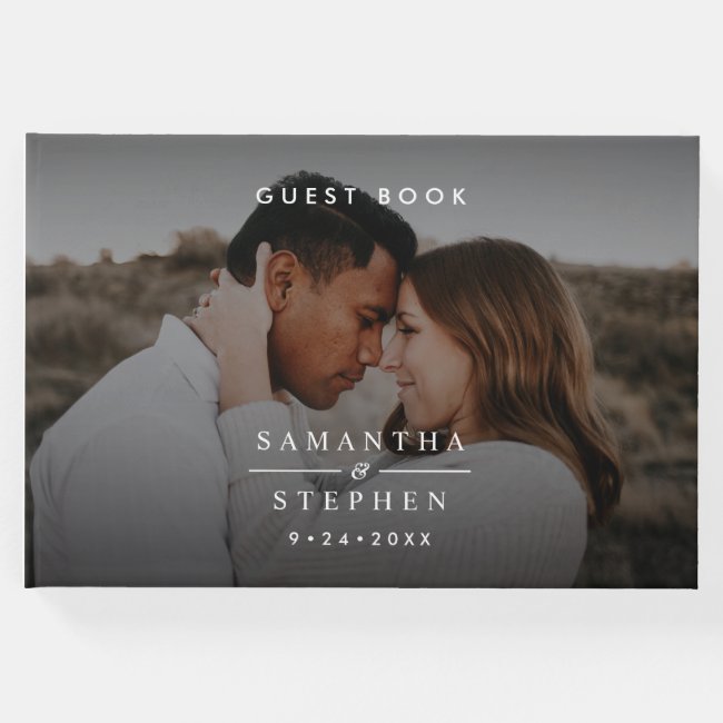 Modern Minimalist Photo Wedding Guest Book