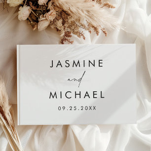 Modern Minimalist Photo Wedding Guest Book