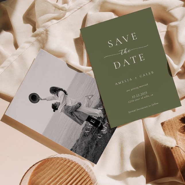 Modern Minimalist Photo Wedding Save the Date (Creator Uploaded)
