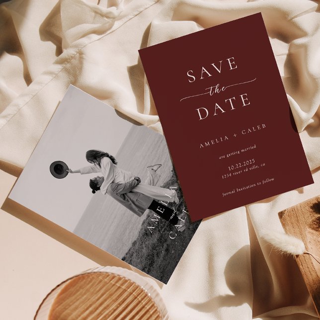 Modern Minimalist Photo Wedding Save the Date (Creator Uploaded)