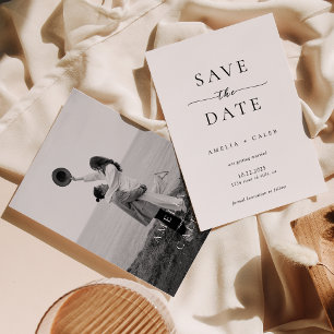 Modern Minimalist Photo Wedding Save the Date