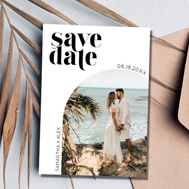 Modern Minimalist Photo Wedding Save the Date (Modern Minimalist Photo Wedding Save the Date)