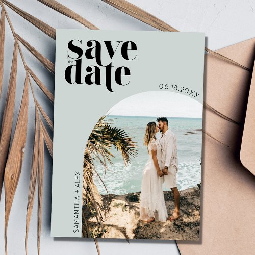 Modern Minimalist Photo Wedding Save the Date
