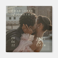 Modern Minimalist Photo Wedding Save The Date