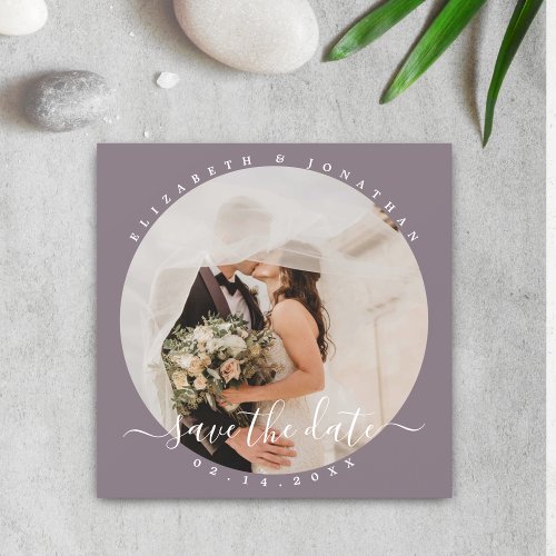 Modern Minimalist Photo Wedding Save The Date Magnetic Invitation