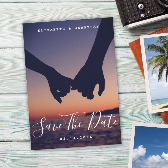 Modern Minimalist Photo Wedding Save The Date Magnetic Invitation (Creator Uploaded)