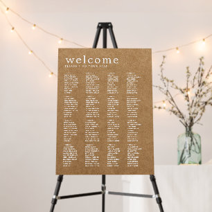 Modern Minimalist Photo Wedding Seating Chart Foam Board