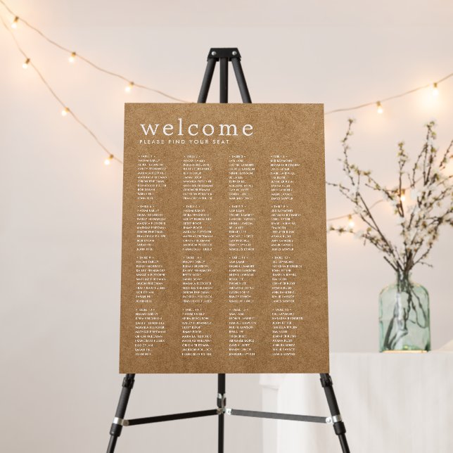Modern Minimalist Photo Wedding Seating Chart Foam Board (In Situ (Stand))