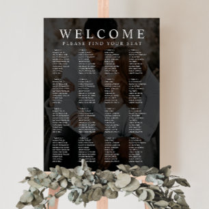 Modern Minimalist Photo Wedding Seating Chart Foam Board