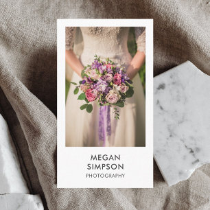 Modern Minimalist Photographer Business Card