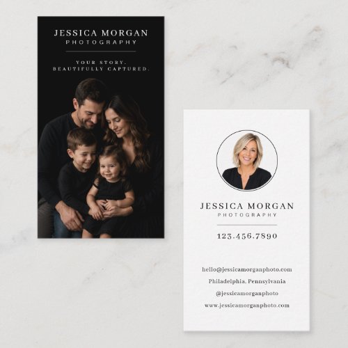 Modern Minimalist Photographer Business Card