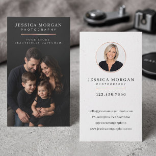 Modern Minimalist Photographer Foil Business Cards