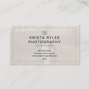 Modern Minimalist Photography Business Card