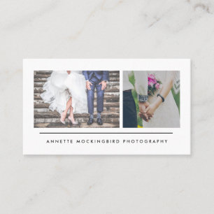 Modern Minimalist Photography Two Photos Business Card