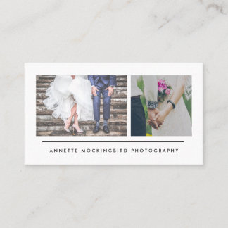 Modern Minimalist Photography Two Photos Business Card