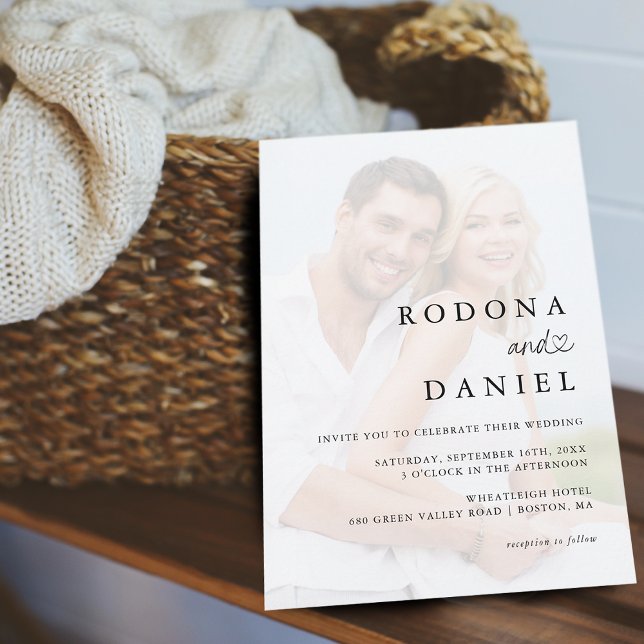 Modern Minimalist Photos Wedding w/ Details Invitation (Modern Minimalist Photos Wedding w/ Details Invitation)