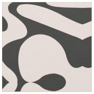 Modern Minimalist Pink Black Color Block Abstract Fabric