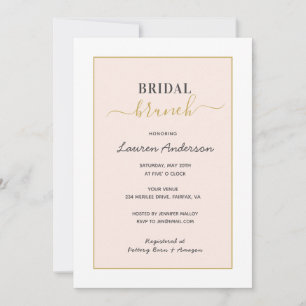 Modern Minimalist Pink Bridal shower Announcement