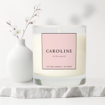 Modern Minimalist Pink Bridesmaid