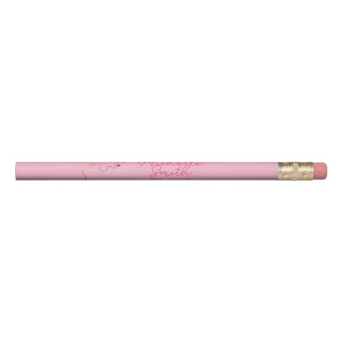 Modern minimalist pink hair styling wavy hairstyle pencil