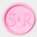 Modern Minimalist Pink Monogram Wedding Wax Seal Sticker<br><div class="desc">Create your own personalized wedding wax seal stickers featuring custom monogram initials in simple bold typography.</div>