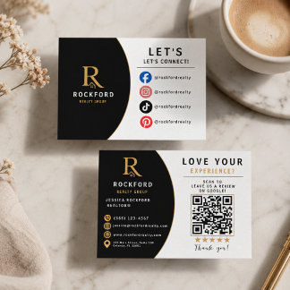 Modern Minimalist Pink Ombre QR Code Social Media Business Card