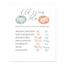 Modern Minimalist Pink Peach and Mint Pumpkin Poster