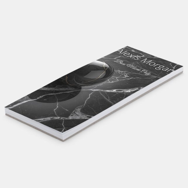 Modern Minimalist Pink-Purple Border Template Magnetic Notepad (Angled)