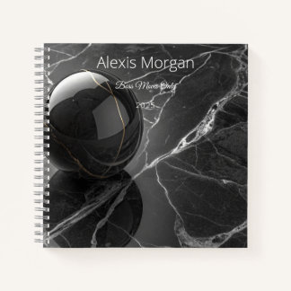 Modern Minimalist Pink-Purple Border Template Notebook