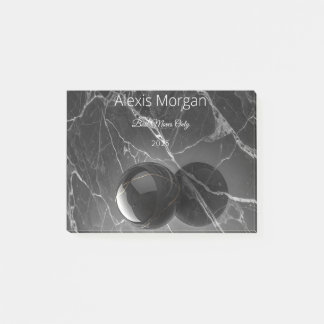 Modern Minimalist Pink-Purple Border Template Post-it Notes