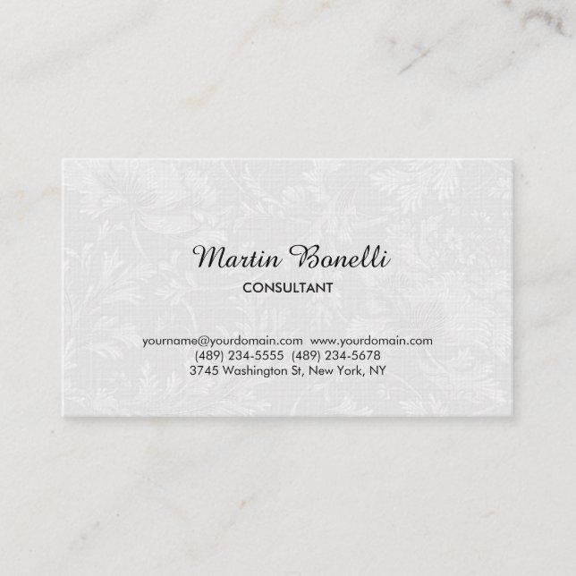 Modern Minimalist Plain Business Card (Front)